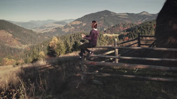 Aerial Girl Shoot on Mobile Mountain Nature Landscape alt