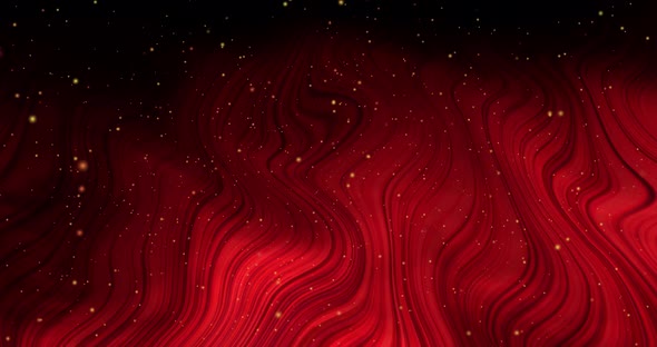 Abstract red background wave animation.Red liquid background with yellow dots.