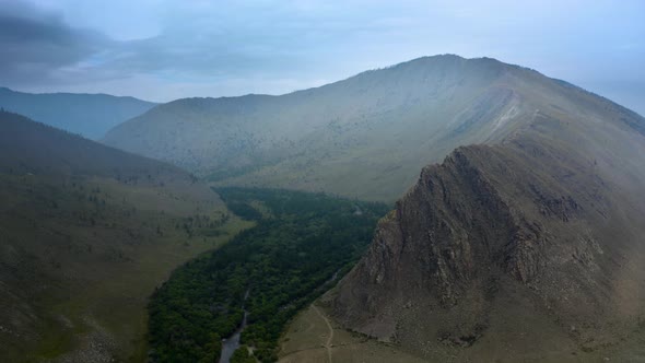 Mountain Sarma Gorge River and Forest