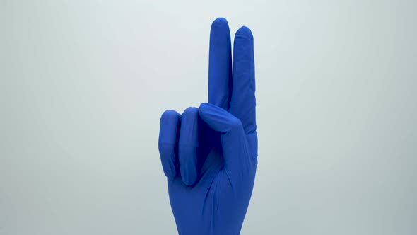Hand dummy of a medical gloved