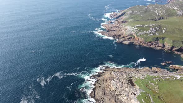 Aerial View of the Rocks in the Sea at Crohy Head Sea Arch County Donegal  Ireland alt