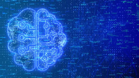 Artificial intelligence Big data Machine learning concept. alt