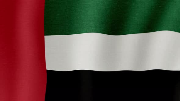 The national flag of United Arab Emirates