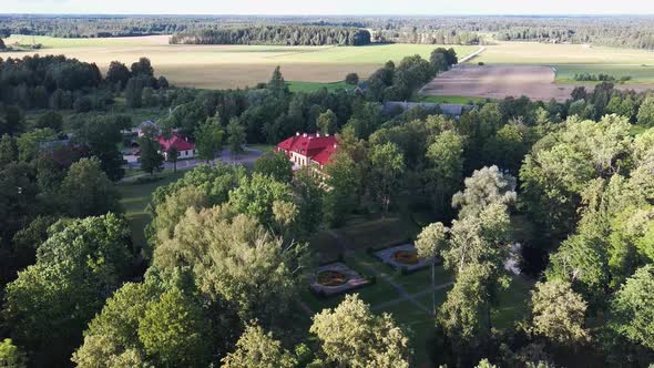 Dikli Palace and Park. Old Manor at City Valmiera, Latvia. alt