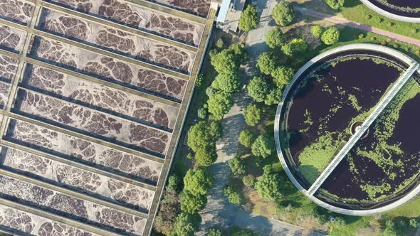 Sewage treatment plant in city alt