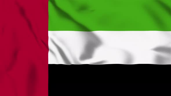 4K United Arab Emirates Flag - Loopable