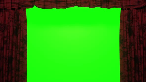 Opening Theater Curtains With Green Screen Background