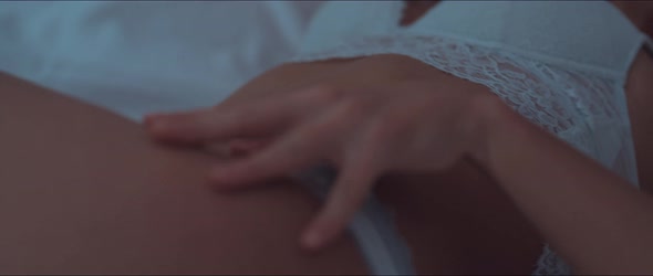 Beautiful Woman in White Lingerie alt