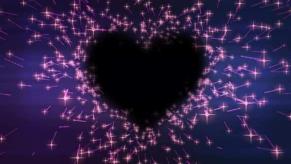 Valentine Shape Heart Frame With Particles