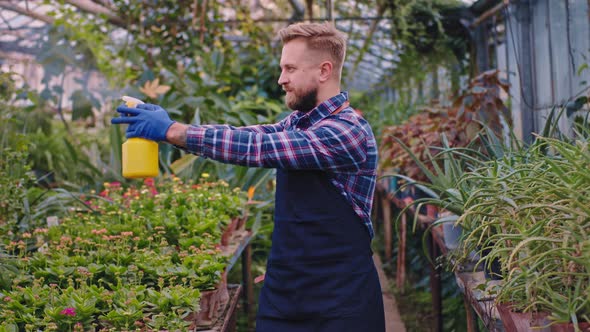 Smiling Gardener Young Guy While Holding a alt
