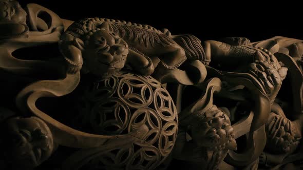 Passing Old Carved Wooden Art alt