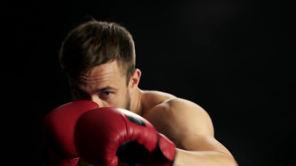 Double Arm Block Boxing., Stock Footage 