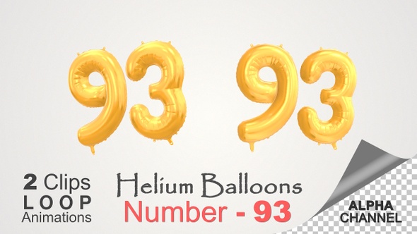 Celebration Helium Balloons With Number – 93