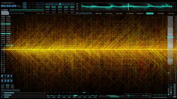 HUD Big Data Control Panel Futuristic Monitoring Technology