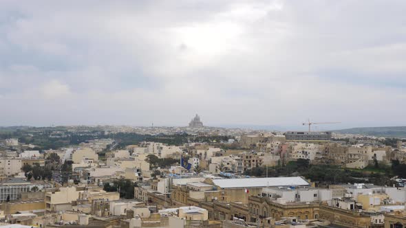 A long shot view of Our Lady of Mount Carmel Valletta Malta alt