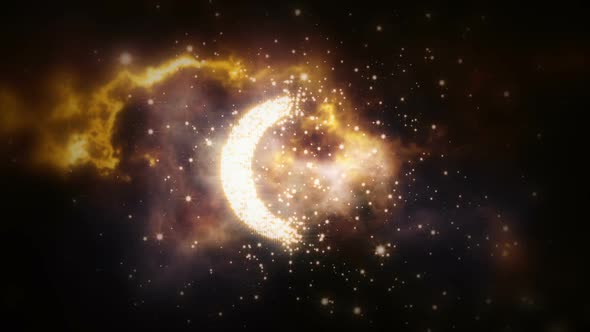 Gold Moon and Star  alt