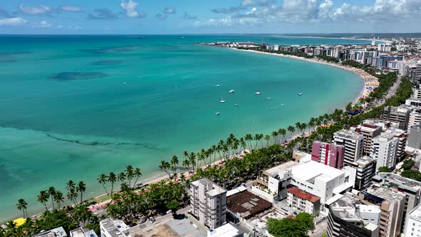 Town of Maceio Alagoas Brazil. Landmark beach at Northeast Brazil.  alt
