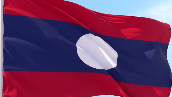 Laos Flag Looping Background