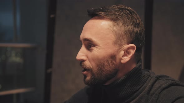 Caucasian Man Talking alt