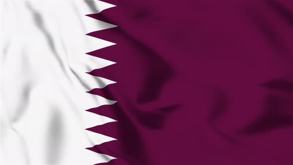 4K Qatar Flag - Loopable