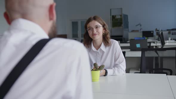 Coworkers Chat with Each Other About Their Work, Stock Footage | VideoHive