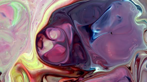 Abstract Colorful Ink Spread Art 177