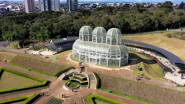 Curitiba Brazil. Botanical Garden at downtown city of Parana state. alt