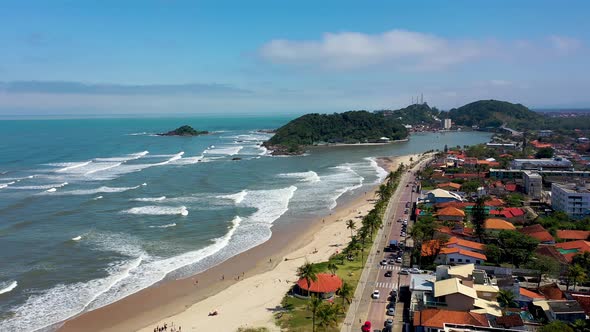 Coastal city of Itanhaem south beach of Sao Paulo state. alt