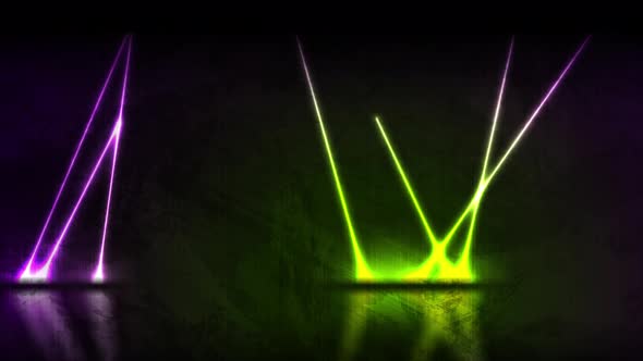 Green Violet Neon Laser Lines
