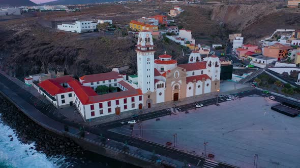 View From the Height of the Basilica and Townscape in Candelaria Near the Capital of the Island alt