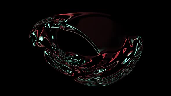 Abstract magic animation of liquid fantastic shapes alt