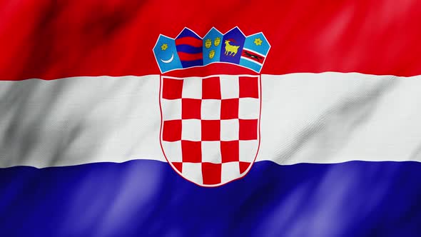 4k Flag of Croatia
