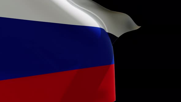 Russian Flag 4K Alpha Channel