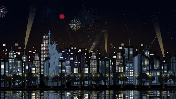 City Fireworks Side Pan