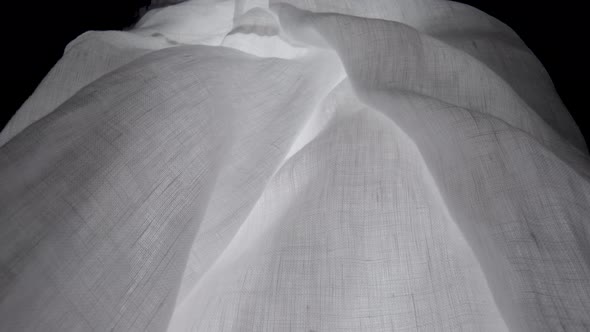 Linen Fabric Background in Macro alt