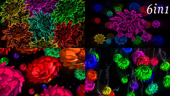 Colored Flowers (6in1) alt