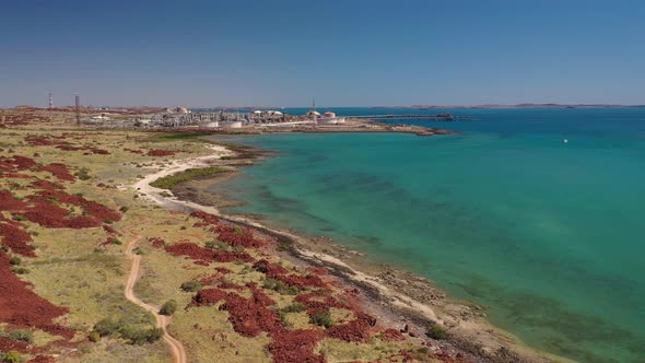 Withnell Bay, Burrup Peninsula, Karratha, Western Australia 4K Aerial Drone