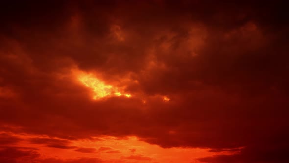 Summer Vibrant Dramatic Orange Golden Sky Time Lapse alt