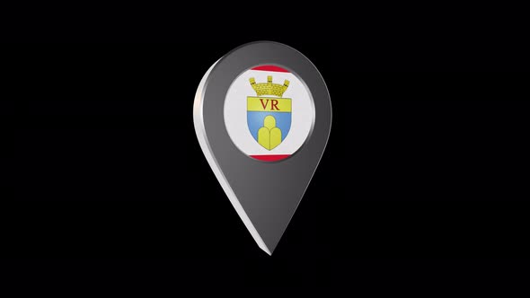 3d Animation Map Navigation Pointer With Flag Of Victoria  (Malta) With Alpha Channel - 4K.Mov alt