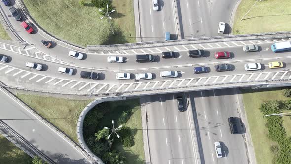 Kyiv. Ukraine: Road Junction. Aerial View alt