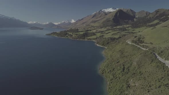 New Zealand scenic aerial footage