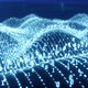 Binary Data Landscape Background Loop Blue - VideoHive Item for Sale