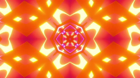 VJ loop neon kaleidoscope. Looping animation.