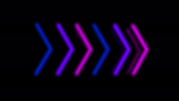 Neon sign arrows pink blue color alt