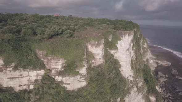 Aerial Drone Footage of the Karang Boma Cliff in Bali