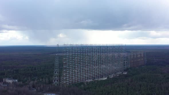 Soviet abandoned missile defence radar in the Chernobyl exclusion zone. Ukraine. alt