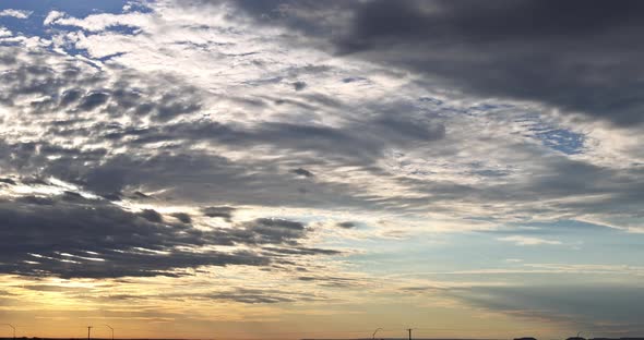 Gorgeous Panorama Majestic Scenic of Sunrise with Clouds in the Sky alt