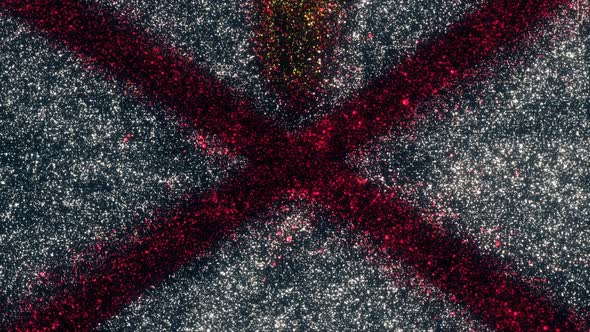 Jersey Flag With Abstract Particles