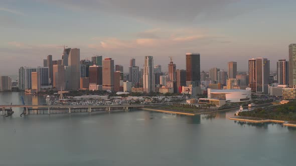 Downtown Miami By Air at sunrise alt