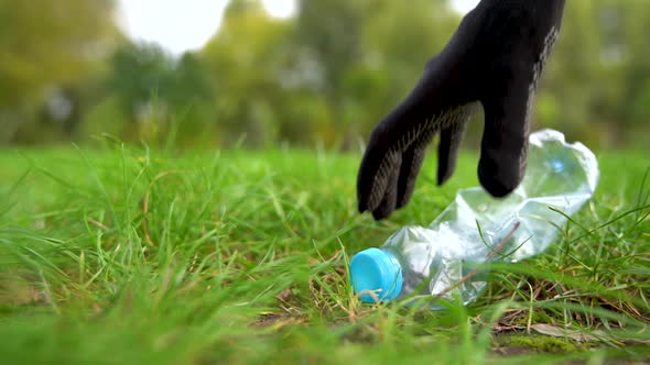 Volunteer Cleaning Up Environment. Recycle Concept